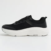 Liquids - Velocity Breeze Memory Foam (Lace-Up) - Black (White Sole)
